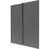MEXEN/S - Velár dvojkrídlová posuvná vaňová zástena 140 x 150, grafit, grafit metal 896-140-000-41-95