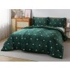 XPOSE® Mikroplyšové obliečky SRDCOVKA Exclusive - tmavo zelené 140x200 cm, 70x90 cm, Mikroplyš