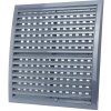 Plastová vetracia mriežka s mechanicky ovládanou žalúziou Dalap GP 250x250 RNP ASA, šedá