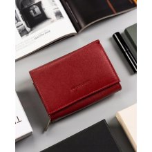 Peterson stredná kožená peňaženka Y318 PTN RD-02-GCLS červená