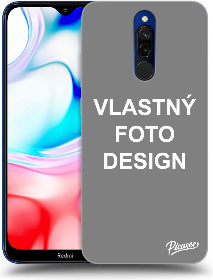 Púzdro Picasee silikónové Xiaomi Redmi 8 Vlastný design/motiv čierne