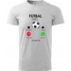 Futbal volá - Klasické pánske tričko vyššej gramáže - XL ( Svetlosivý melír )