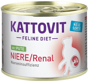 KATTOVIT Feline Diet Niere Renal Morčacie mäso 185 g
