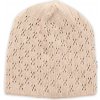 Baby Nellys Dvojvrstvová ažúrková čiapka bavlna cappuccino