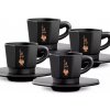 Sada šálků s podšálky Bialetti Perfetto Moka - 4× 75 ml, černé