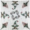 Mondo Italia Vianočný gobelínový obrus na stôl Zelení škriatkovia 90x90 cm Chenille IT06 Zelená 90x90 cm