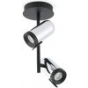 FARO Barcelona | Faro 43534 - Bodové svietidlo ORLEANS 2xGU10/8W/230V strieborná/čierna | FA43534