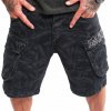 Yakuza cargo šortky ARMORY ALLOVER CARGO CSB 22066 black Farba: čierna, Veľkosť: 30