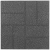 Šedá gumová terasová dlažba FLOMA Cobblestone - dĺžka 40,5 cm, šírka 40,5 cm, výška 1,5 cm