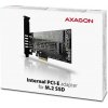 AXAGON PCEM2-D, PCIe x4 - M.2 NVMe M-key + SATA B-key slot adaptér, vč. LP , bez ventilatora