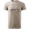 EKG Vianočný stromek - Klasické pánske tričko vyššej gramáže - 3XL ( Ľadovo sivá )