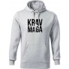 Nápis Krav Maga - Mikina pánska Cape s kapucňou - XL ( Svetlosivý melír )