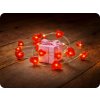 ACA Lighting LED dekoračná reťaz Srdiečka 2m, 20LED, 2xAA bez funkcií [X01204115]