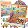 Magnetická knižka puzzle skladačka s magnetom dopravné prostriedky