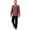 M-Max Carl 995 pánské pyžamo dlouhé bordó