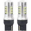 AMIO LED žiarovka 1156 CAN-BUS 24× SMD 3030 T20 7440 w21w 12 V/24 V biela 5600 K, sada 2 ks 5903293011737