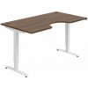 Hobis Pracovný stôl Motion Ergo, ZO, 2S, 160x70,5-120,5x90 cm, orech/biela