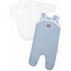 Baby Nellys 2-dielna súpravička Star, body dl. rukáv + pletené dupačky, modré, veľ. 62 Baby Nellys