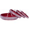 COLLAR Brilliance lakovaný kožený obojok Red XXS