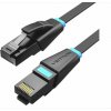 Vention Flat Cat.6 UTP Patch Cable 10M Black IBJBL