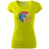 Rubikova kocka kreslená - Dámske tričko Pure - L ( Limetková )