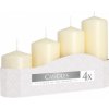 Bispol Candles postupné adventné sviečky krémová 4ks