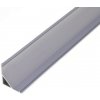 Brolux Hliníková lišta Satén, anodizovaný rohový profil pre LED pásiky do 10mm, 2m, 1ks, ML6027