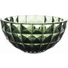 CRYSTALITE BOHEMIA KRIŠTÁĽOVÁ MISKA BOHEMIA DIAMOND SMOKEY GREEN 280 MM