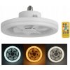 2v1 VENTILÁTOR ŽIAROVKA STROPNÝ VENTILÁTOR S LED LAMPOU + DIAĽKOVÝ OVLÁDAČ E27