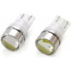 LED žiarovka 1,5W T10 12V biela s optickou šošovkou 2 ks