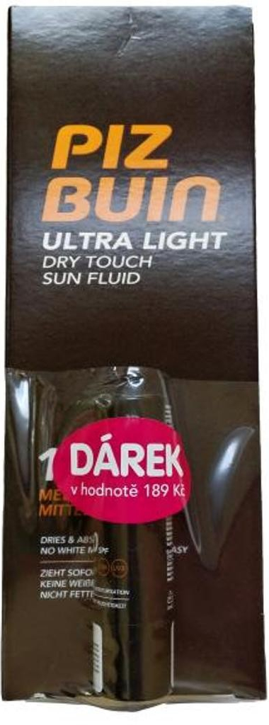 Piz Buin Ultra Light SPF15 ultra lehký hydratační fluid na opalování 150 ml + SPF30 balzám na rty 4,9 g darčeková sada