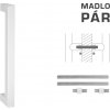 FT - MADLO kód K02K 25x25 mm UN pár Rozteč madla: 300 mm, Dĺžka: 325 mm, Rozmer profilu madla: 25x25 mm BIM - biela matná (FBO)