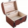 Drevená Pokladnička, box, truhlica + zámok, darček, 14,5 cm