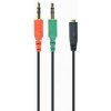 Gembird CCA-418 audio 3.5 mm jack adaptér / 3.5 mm 4-pin (F) - 2x 3.5 mm 3-pin jack (M) (CCA-418)