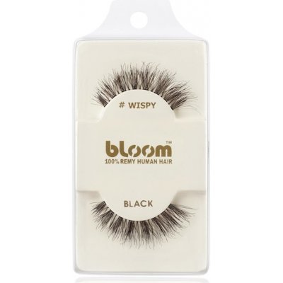 Bloom Natural nalepovacie mihalnice z prírodných vlasov (Wispy, Black) 1 cm