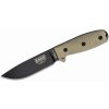 ESEE Model 4 Black Blade, 3D Green Canvas Micarta 4PB-017