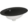 Kerra Kratos 132 čierne keramické zapustené umývadlo, KR132BL