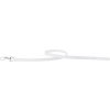 COLLAR Lesklé kožené vodítko, 122cm/18mm, biela