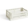 HAY Skladacia prepravka Colour Crate Small Off-white