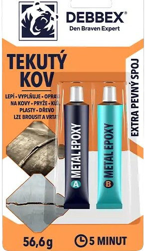 Den Braven Tekutý kov blister 56,6 g svetlo čierna