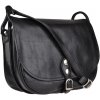 NovaKabelka.sk Caccia Nera kožená talianska crossbody kabelka čierna