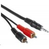 PREMIUMCORD Audio kábel 3,5 mm Jack - 2x Cinch 2 m (M/M, stereo) kjackcin