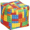 Sedacia kocka CUBE BRICKS rôznofarebná 40 x 40 cm