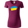 Ukrajina vlajka - Dámske tričko z organickej bavlny Origin (GOTS) - XS ( Fuchsiová )