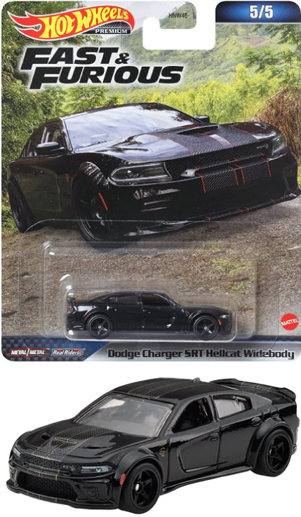 Mattel Hot Wheels Premium Fast and Furious Dodge Charger Srt Hellcat Widebodyvehicle