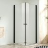 ALFA DUE Black 95x85 Číre Sprchová zástena obojstranne otváracia čierna