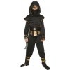 Albi Kostým detský Ninja čierno-zlatý veľ. 4-6 rokov
