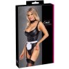 Cottelli COSTUMES Maid Body S čierny komplet s nohavičkami a chokerom