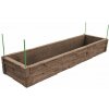 Barigadi Vyvýšený záhon betónový 200x50 x 25 cm, štiepaný kameň, hnedá