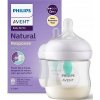 Avent Natural Response priehľadná fľaša s cumlíkom s ventilom AirFree 125 ml